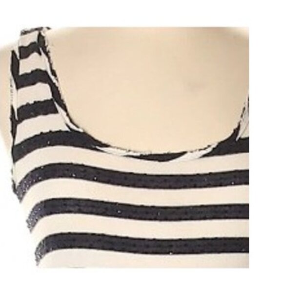 Striped mini drop waist pleated dress size 2 - Picture 3 of 8